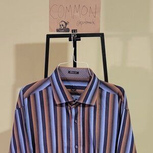 Bugatchi Classic Fit Dress Shirt Mens XL